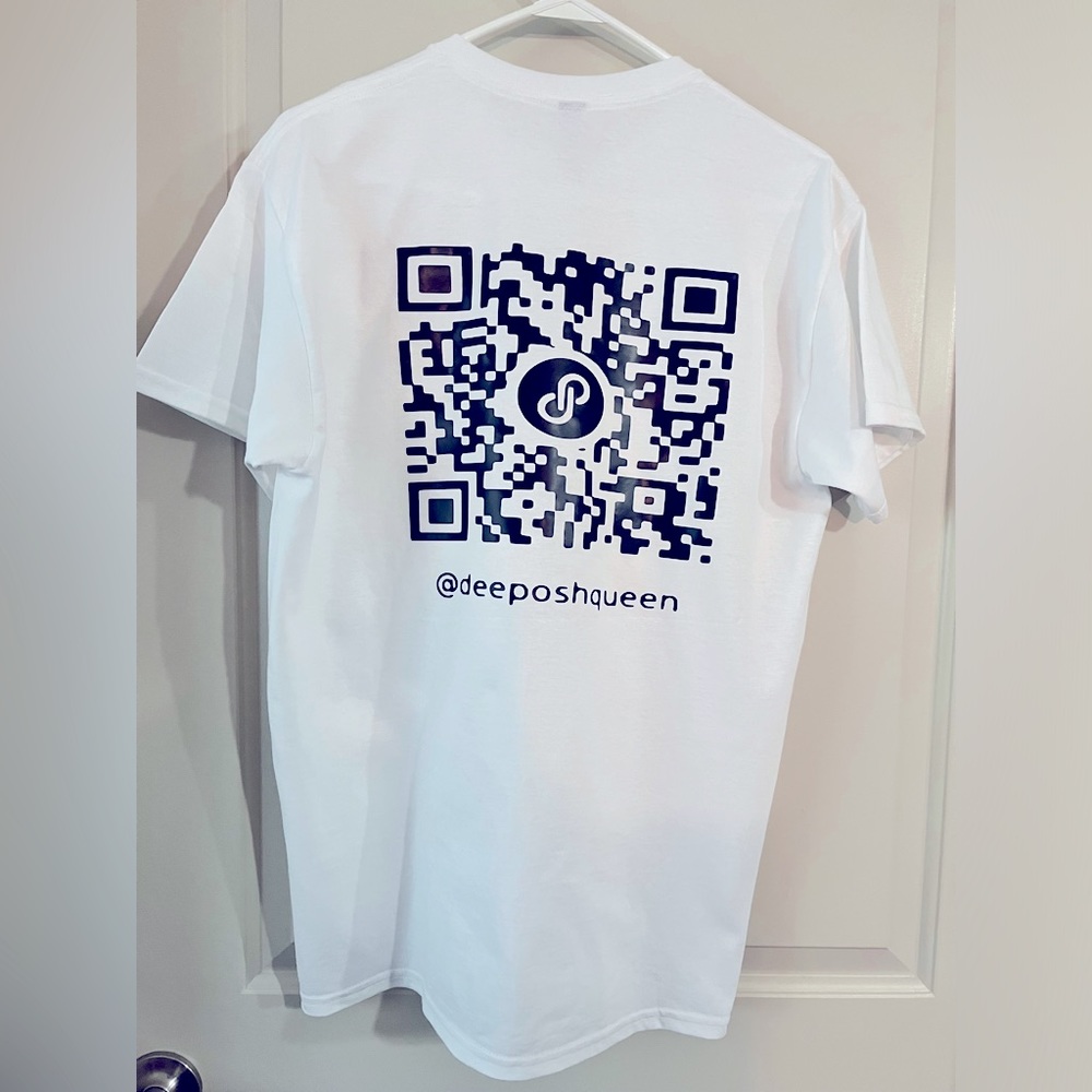 Black QR Code Tee Shirts Custom Made Unisex size & make sure your code works - Picture 5 of 7